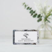 Rustic Birch Tree, kaartje voor cadeauregister (Staand voorkant)