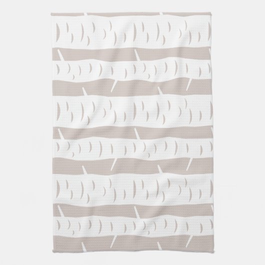 Rustic Birch Tree Pattern Theedoek (Verticaal)