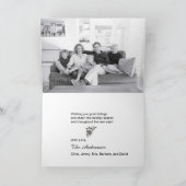 Rustic Birch Wood - Carte de voeux photo de Noël (Intérieur)