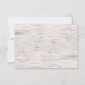 Rustic Birch Wood Wedding RSVP (Achterkant)
