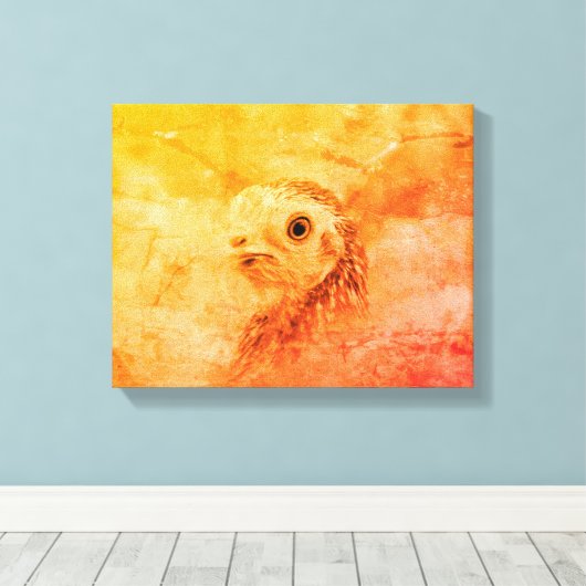 Rustic Bird Canvas Afdruk (Insitu (Houten vloer))