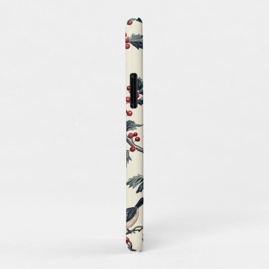 Rustic Bird en Poinsettia kerstpatroon (18) Case-Mate iPhone Case (Achterkant/rechts)