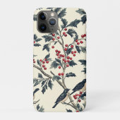Rustic Bird en Poinsettia kerstpatroon (18) Case-Mate iPhone Case (Achterkant)