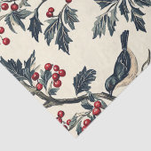 Rustic Bird en Poinsettia kerstpatroon (18) Tissuepapier (Detail)