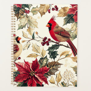Rustic Bird et Poinsettia Motif de Noël (15)