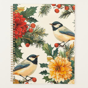 Rustic Bird et Poinsettia Motif de Noël (9)