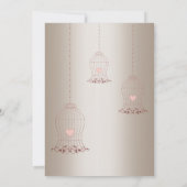 RUSTIC BIRDCAGE GOLD BRONZE WEDDING CUSTOM KAART (Achterkant)