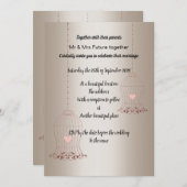 RUSTIC BIRDCAGE GOLD BRONZE WEDDING CUSTOM KAART (Voorkant / Achterkant)