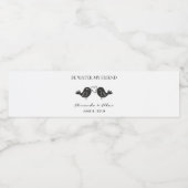 Rustic Birds Couple Wedding Monogram Design Waterfles Etiket (Enkel label)