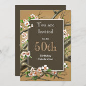 Rustic Birthday Party Kaart (Voorkant / Achterkant)