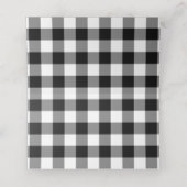 Rustic Black and White Checker Merry Kerstmis (Binnenkant ongevouwen)