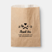 Rustic Black BBQ Wedding Bedankt Bedankzakje (Voorkant)