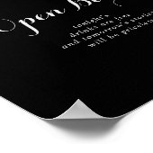 Rustic Black Botanical Wedding Open Bar Sign Poster (Hoek)
