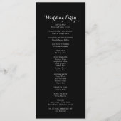 Rustic Black Botanical Wedding Programme (Dos)