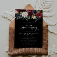 Rustic Black Botanisch 50ste Huwelijksjubileum