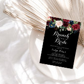 Rustic Black Brunch met bride Shower Kaart