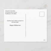 Rustic Black Cat Corn Halloween Feestdagenkaart (Achterkant)