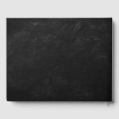 Rustic Black Chalkboard Mariage Photo Livre d'invi (Verso)