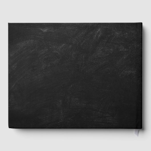 Rustic Black Chalkboard Mariage Photo Livre d'invi (Verso)