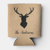 Rustic Black Deer | Kraft | Familienaam Blikjeskoeler (Voorkant)