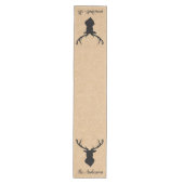 Rustic Black Deer | Kraft | Familienaam Medium Tafelloper (Voorkant)