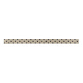 Rustic Black Faux Burlap Polka Dot Pattern Lint (Voorkant)