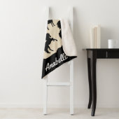 Rustic Black Horse Silhouettes | Gepersonaliseerd Sherpa Deken (In situ)