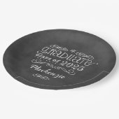Rustic Black Krijtbord Custom 2025 Afstuderen Naam Papieren Bordje (Gekanteld)