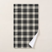 Rustic Black Pset Pattern met Monogram Bad Handdoek (Handdoek)