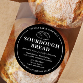 Rustic Black Sourdough Bakery Bread Sticker