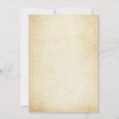  Rustic Black Vlaams Parchment Wedding Kaart (Achterkant)