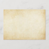  Rustic Black Vlourish Parchment Wedding Informatiekaartje (Achterkant)