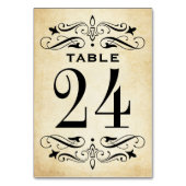  Rustic Black Vlourish Parchment Wedding Kaart (Achterkant)