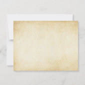  Rustic Black Vlourish Parchment Wedding Notitiekaartje (Achterkant)