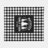 Rustic Black White Buffalo Plays Bossen personalis Fleece Deken (Voorkant (Horizontaal))