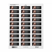 Rustic Black Wood Afstuderen Foto Adresetiketten Etiket (Full Sheet)
