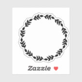 Rustic Black Wreath Sticker (Vel)