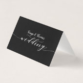 Rustic Blacksmith Calligraphy Wedding Kaart (Achterkant)