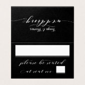 Rustic Blacksmith Calligraphy Wedding Kaart (Buitenkant ongevouwen)