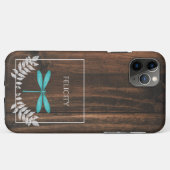 Rustic Blauwgroen Dragonfly Hoesje-Mate iPhone Cas Case-Mate iPhone Case (Achterkant (horizontaal))