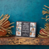 Rustic Blessed Grandouders Custom 6 Photo Collage Fotoplaat (Zijkant)