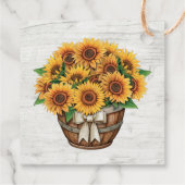 Rustic Blessed Thanksgiving Sunflower Pumpkins Jar Bedankjes Labels (Achterkant)