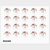 Rustic Bloemige Sip Sip Hooray Bruidsfeest  Ronde Sticker (Vel)