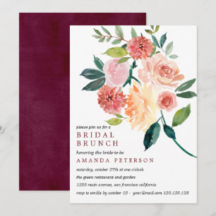 Rustic Bloom Bridal Brunch Bridal Bride Bouquet Kaart