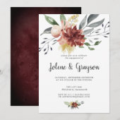 Rustic Bloom | Faire-part de Fiançailles (Devant / Derrière)