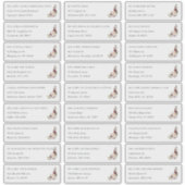 Rustic Bloom | Individuele gast Adresetiketten Sticker (Voorkant)