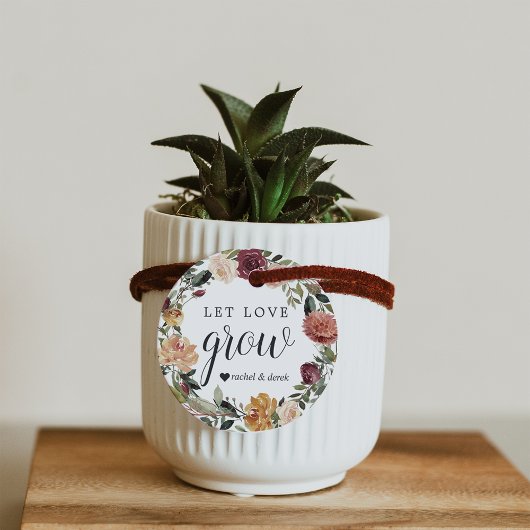 Rustic Bloom | "Let Love Grow"-Plant of -zaad Bedankjes Labels
