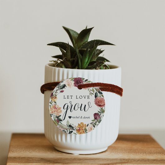 Rustic Bloom | "Let Love Grow"-Plant of -zaad Bedankjes Labels