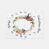 Rustic Bloom Maandelijkse Baby Mijlsteen Fleece Deken (Voorkant (Horizontaal))