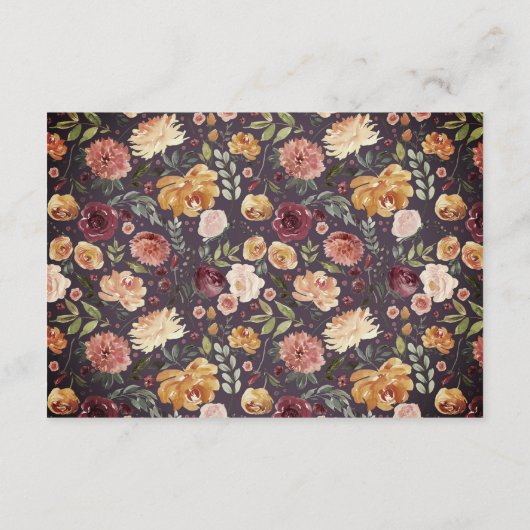 Rustic Bloom Ontvangstkaart voor in de envelop Informatiekaartje (Achterkant)